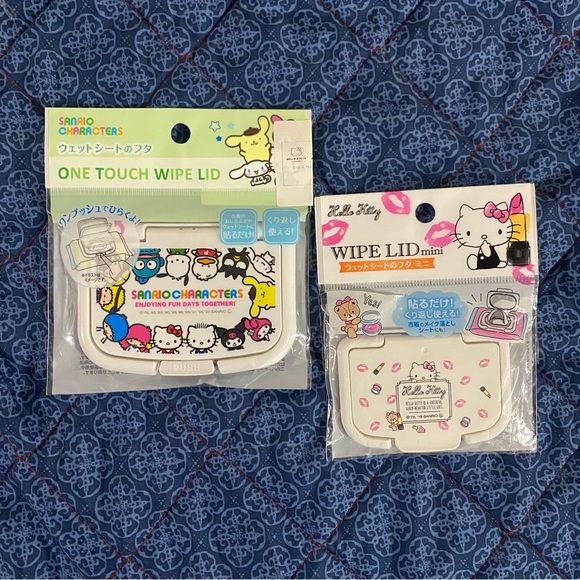 Hello Kitty Sanrio Wipe Lids - Lot of Two - NWT - Picture 1 of 4